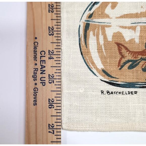 VTG Kay Dee Linen Kitchen Tea Towel Cats Kitten Breeds R. Batchelder Signed NWT - Picture 13 of 15